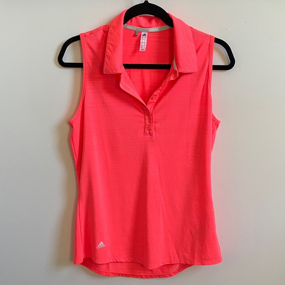 Adidas Women's Bright Coral Neon Tank Top Size Medium